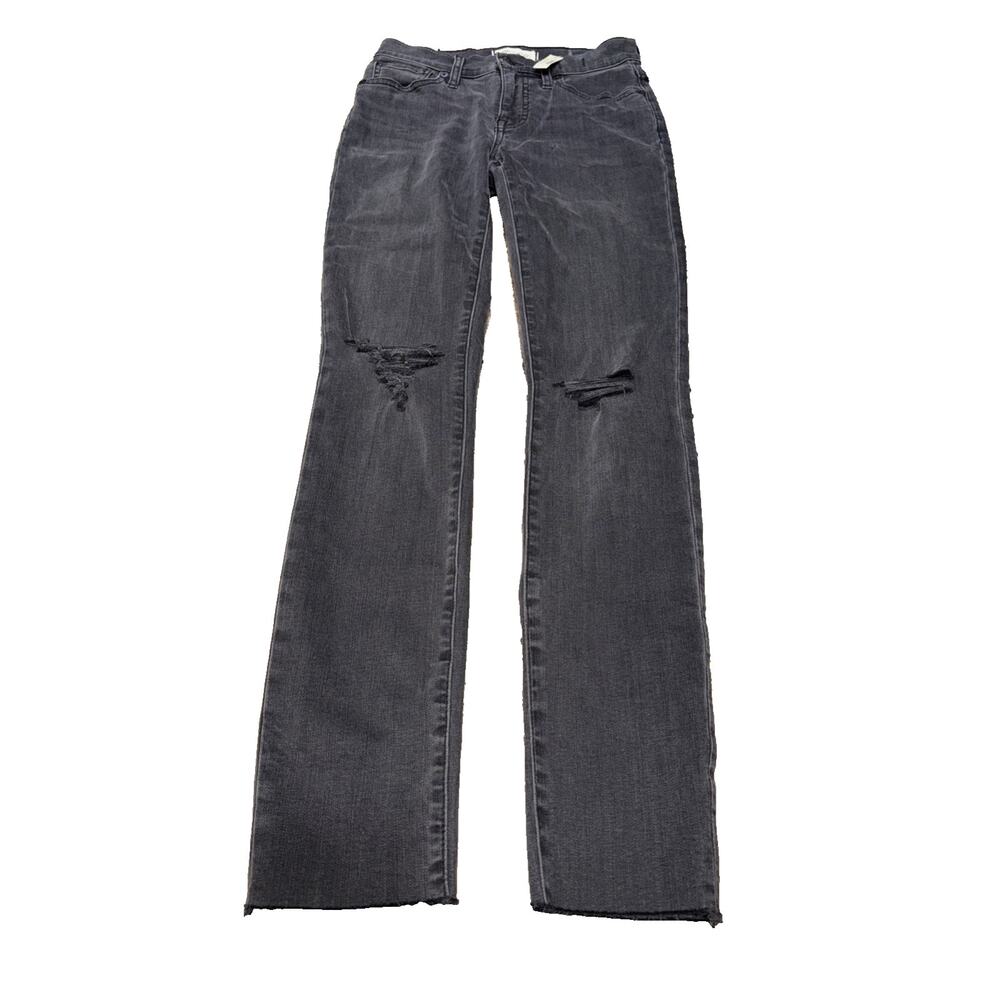 Madewell 9” Mid-Rise Skinny Gray Wash Jeans Size 25 NWT